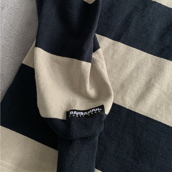 NWT Barbarian Rugby Wear 4in Polo Striped Shirt - Picture 3 of 4